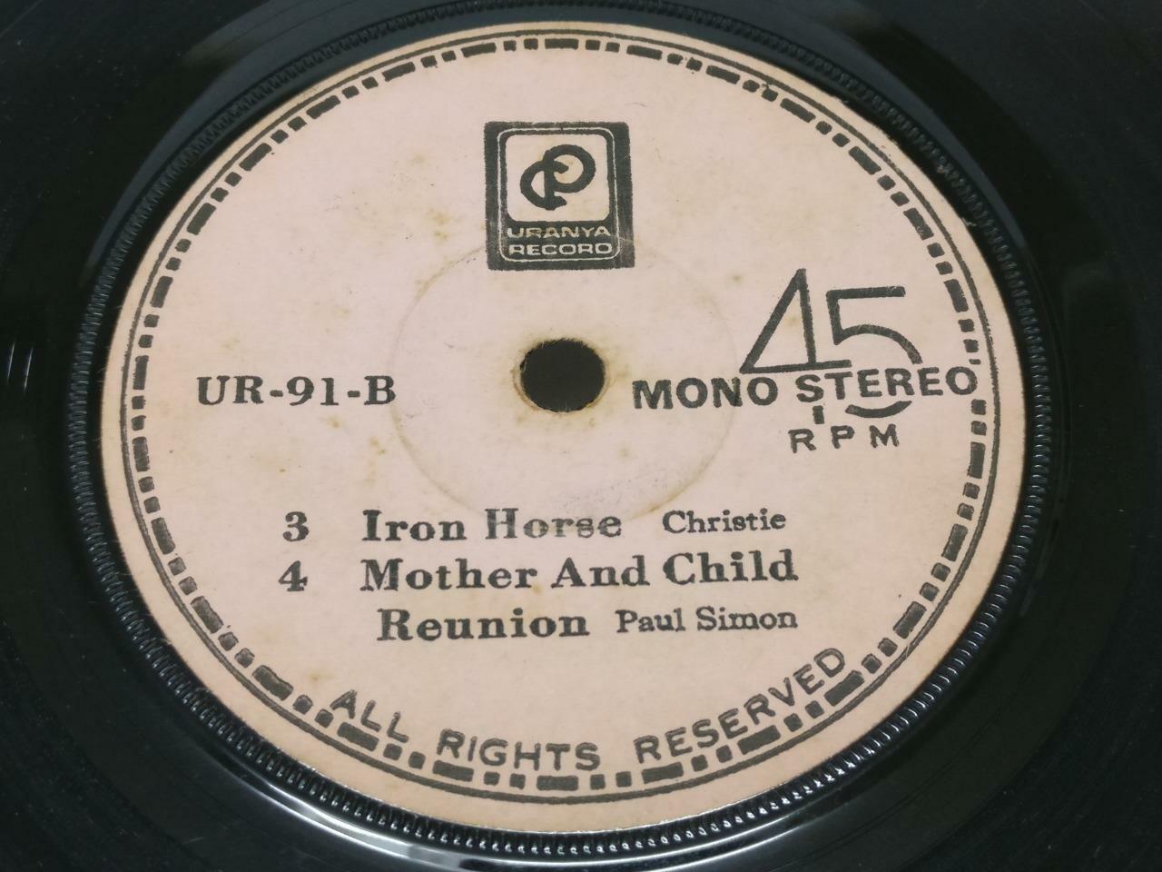 America Christie Paul Simon Rare Singapore Cover Label 7" EP (EP022)