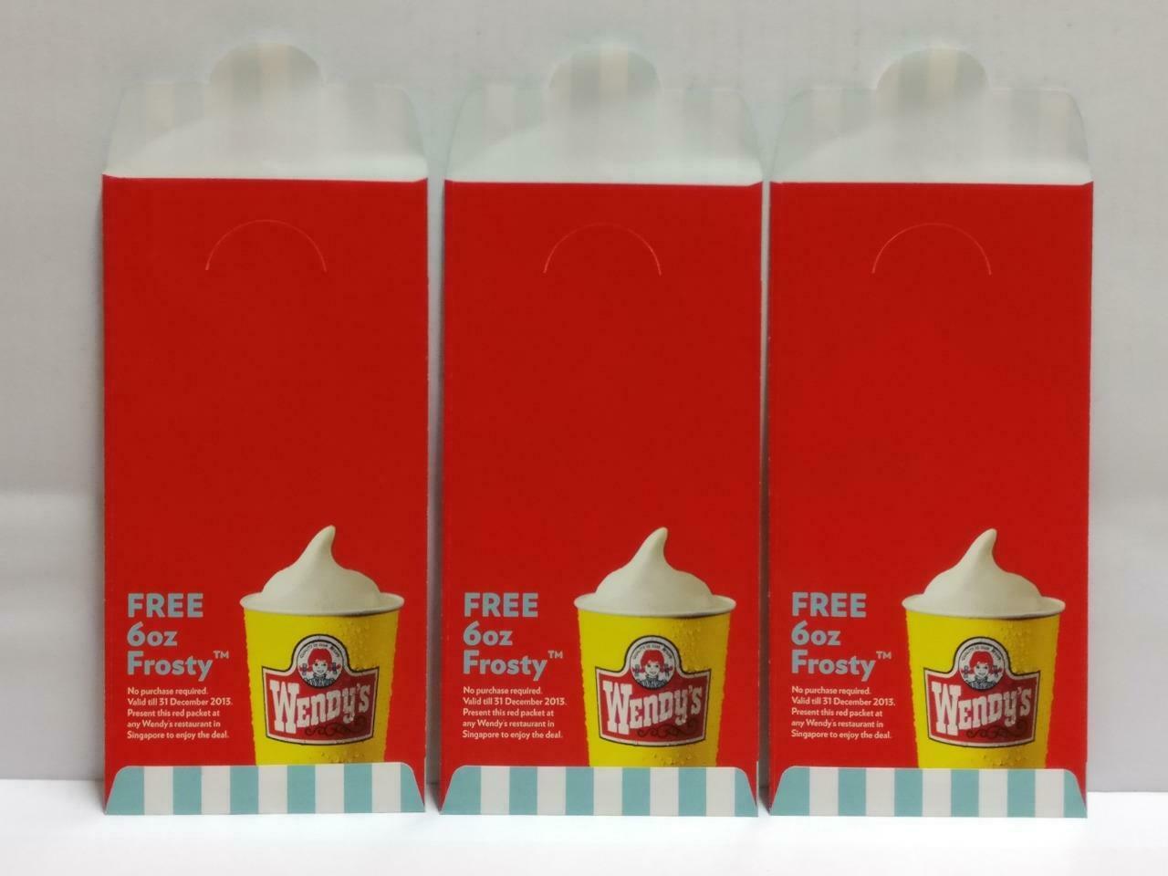 Chinese New Year Red Packets Wendy's Ad Pocket Envelope - 3pcs (AC364a)