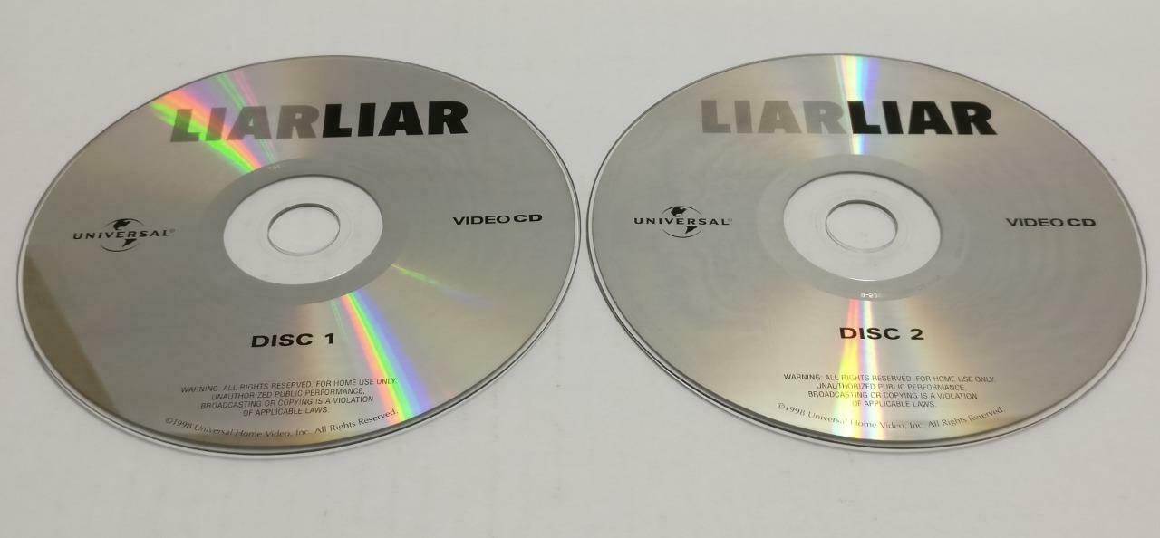 Movie LiarLiar Jim Carrey Jennifer Tilly Rare Malaysia Video 2x VCD OOP (CDS355)
