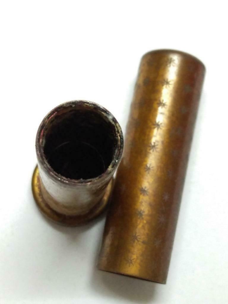 LP888 Vintage Used Obsolete Sans Egal Bronze Lipstick Case (B603)