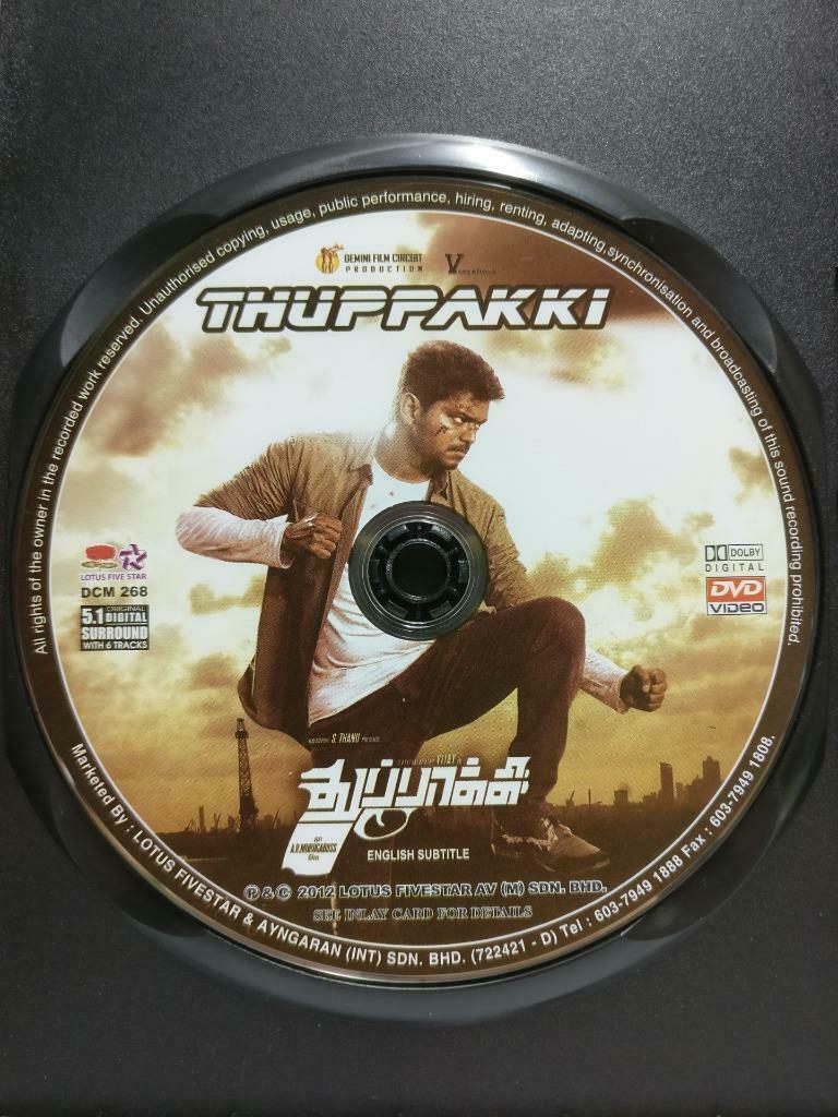 India Bollywood Tamil Movie Thuppakki Vijay Kajal Aggarwal Eng Sub DVD CD1024