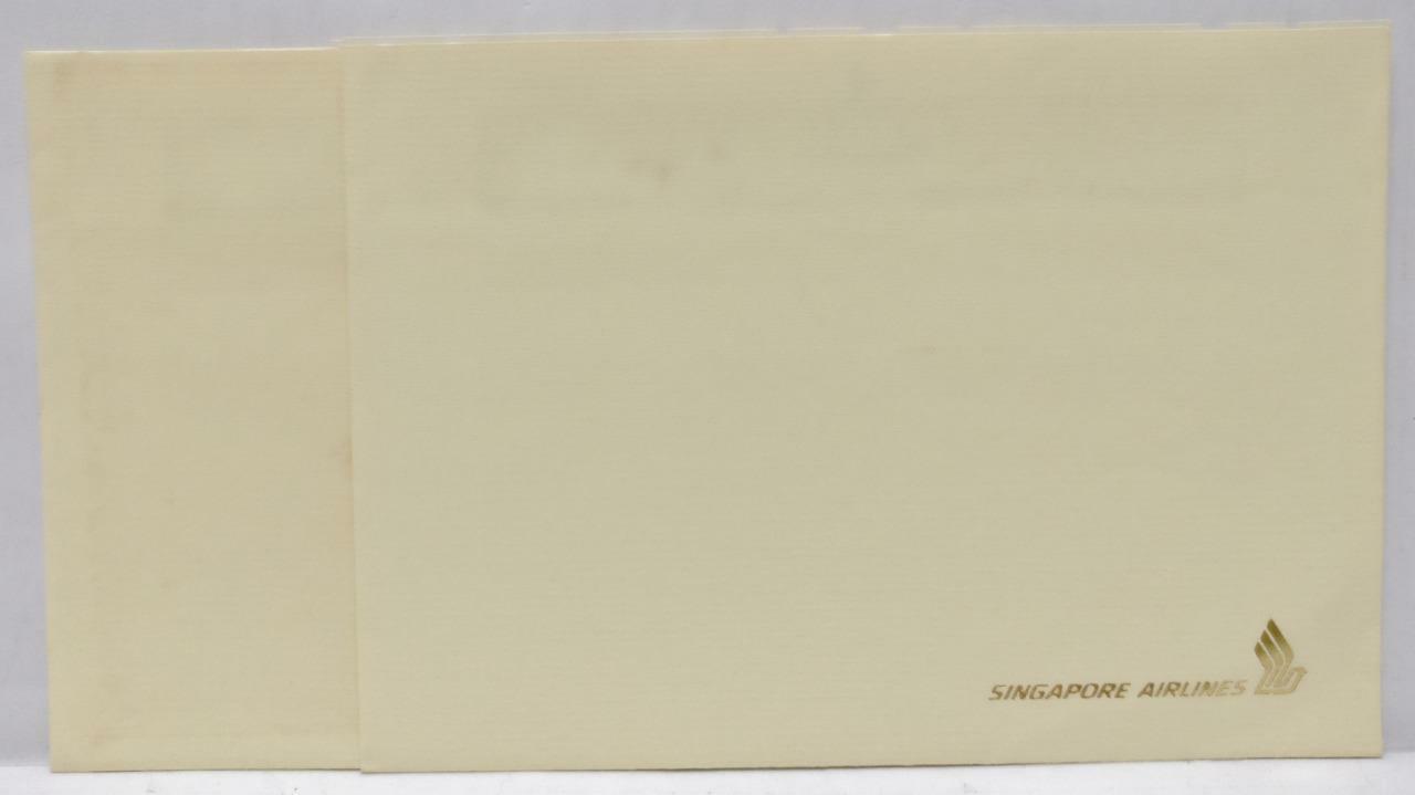 Singapore Airlines Business Class Note Memo Pad Writing Set & 2 Postcard (C2268)