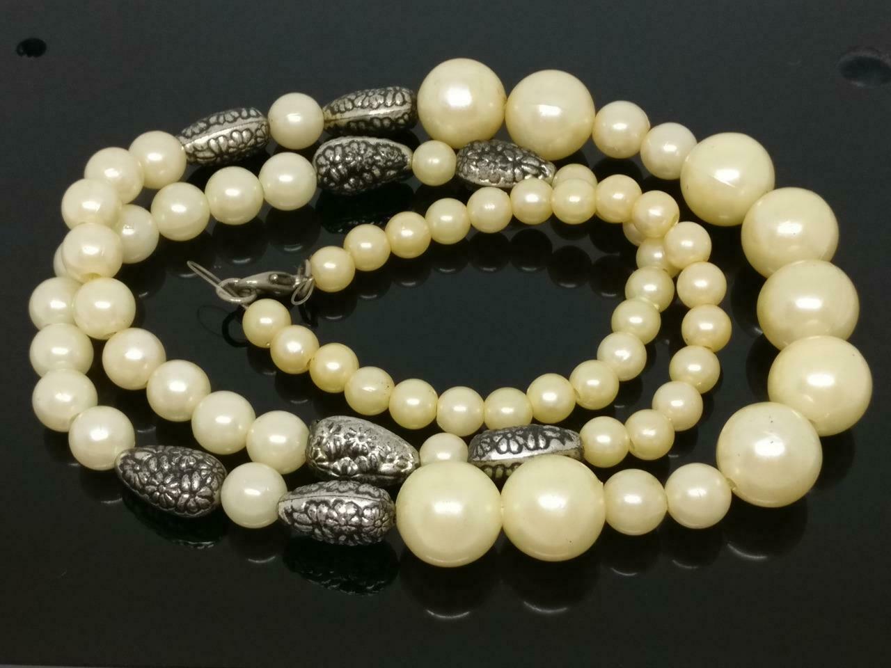 CJ888 Elegant Faux Pearls Beads Art Craft Decor Women Necklace F/S (J595)