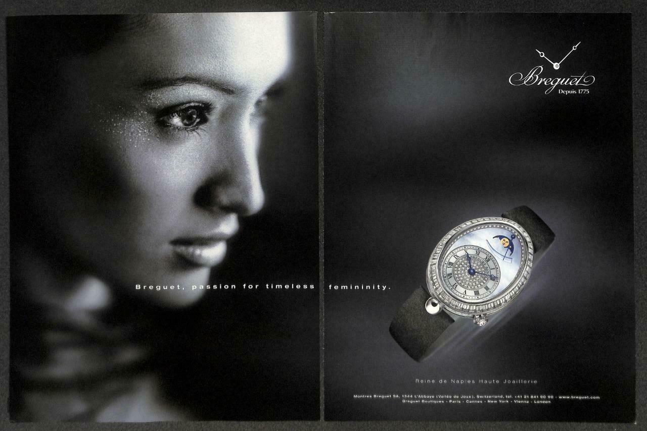 Vintage 2004 Breguet Watch Magazine Advertisement Print Ad x 2 (P988)