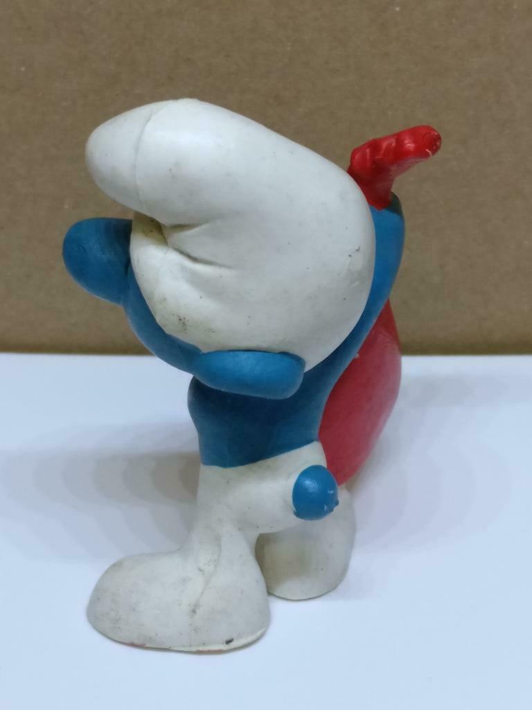 Vintage The Smurfs Musical Instrument Figurine 1969 Peyo Hong Kong x 01(A1773)
