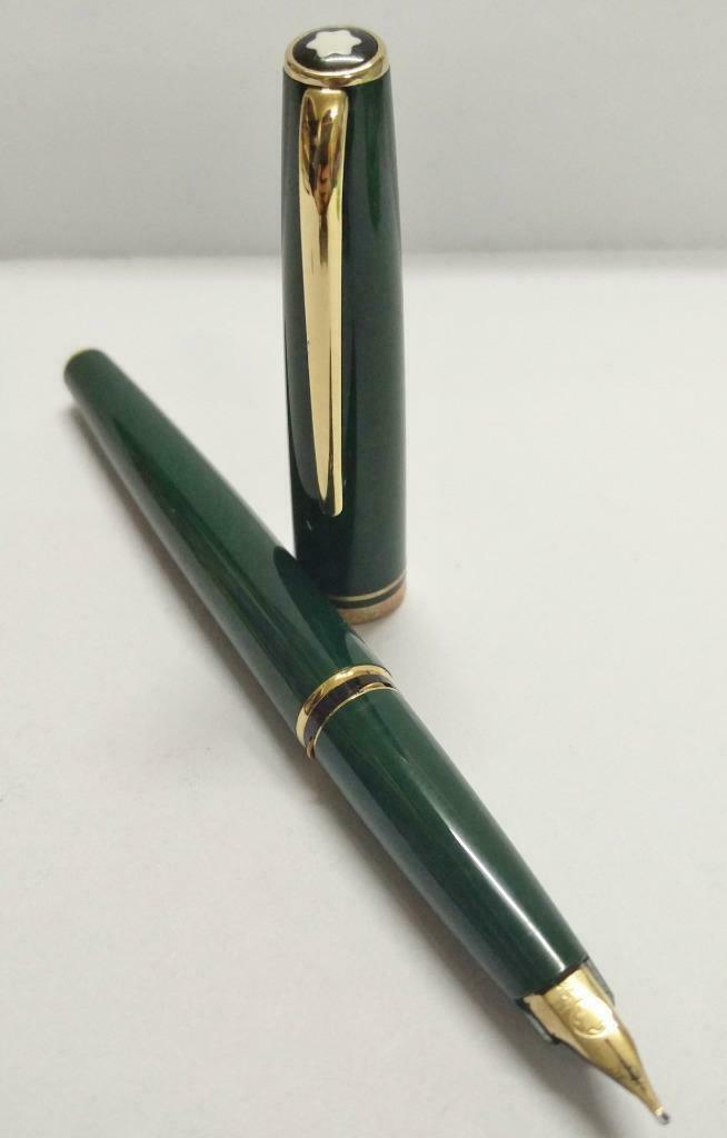 Vintage Preowned Green Montblanc Mont Blanc Gold Tone Fountain Pen (A1591)