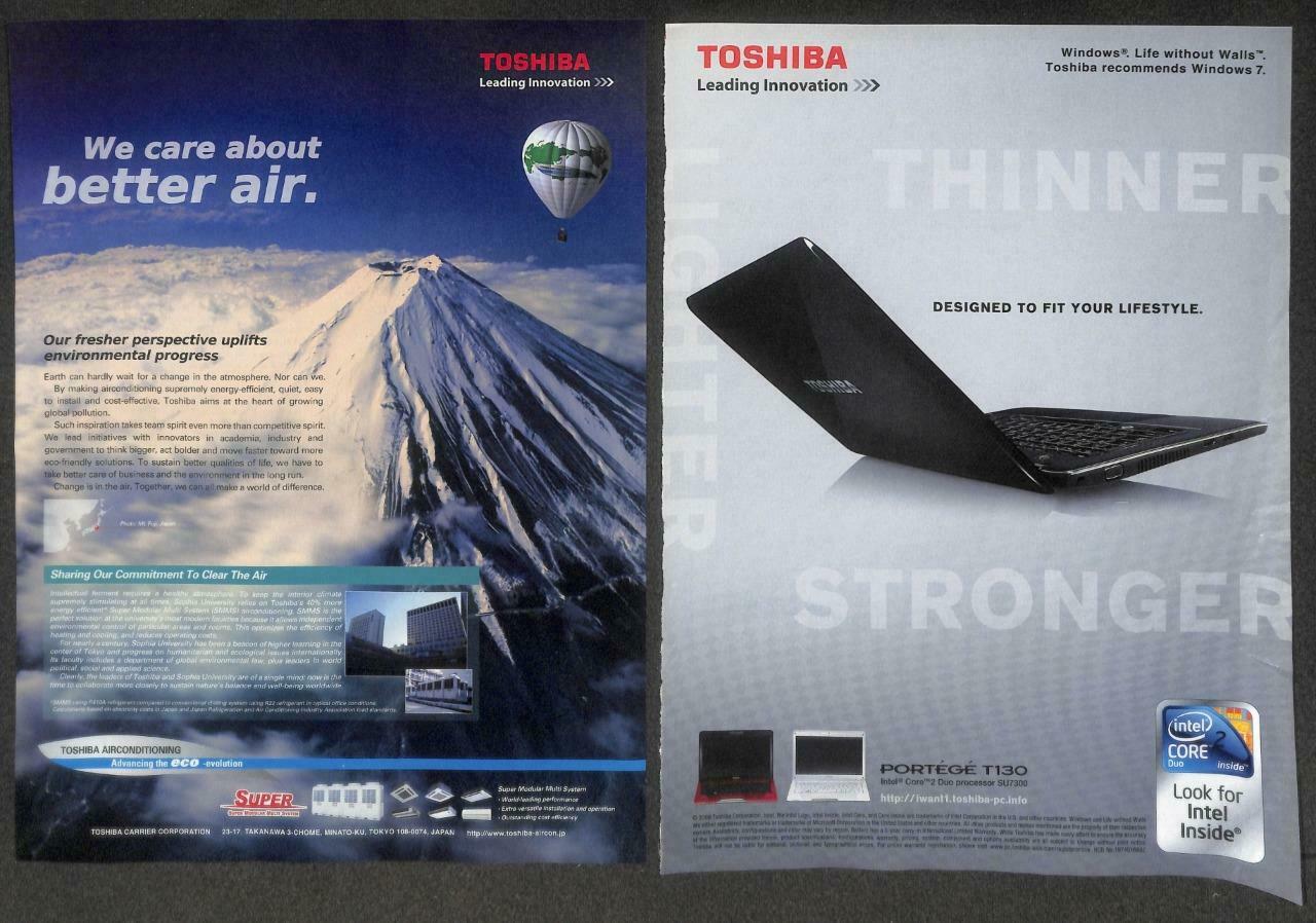 Vintage Toshiba Laptops Notebook PC Magazine Advertisement Print Ad x 11 (P895)