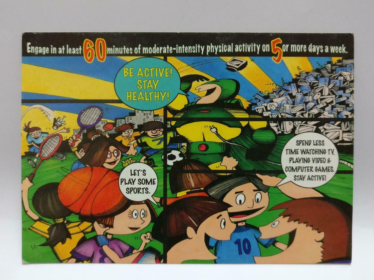LUCKYPIGEON888 Singapore Tote Board Be Active! Comic Art 2009 Postcard (E0055)