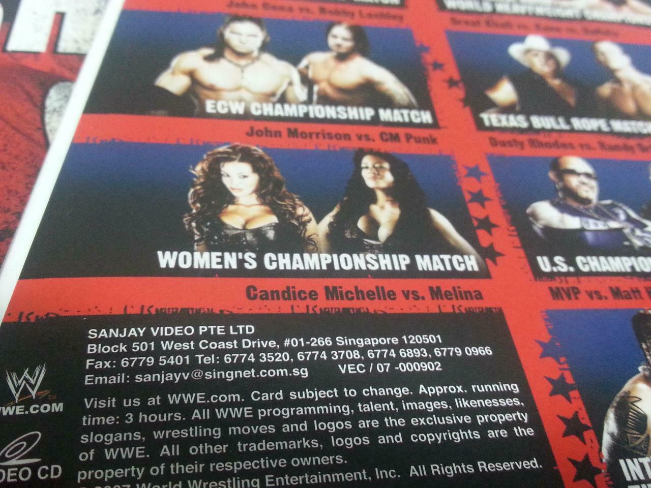 WWE WWF Wrestling The Great American Bash 2007 Singapore Only 4x VCD OOP (A833)