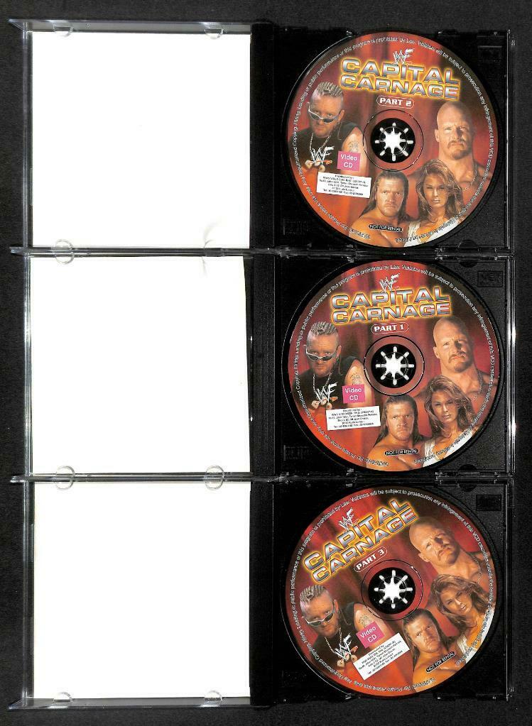 WWE WWF Wrestling Capital Carnage 1999 Rare Malaysia Video CD 3x VCD OOP (A1424)