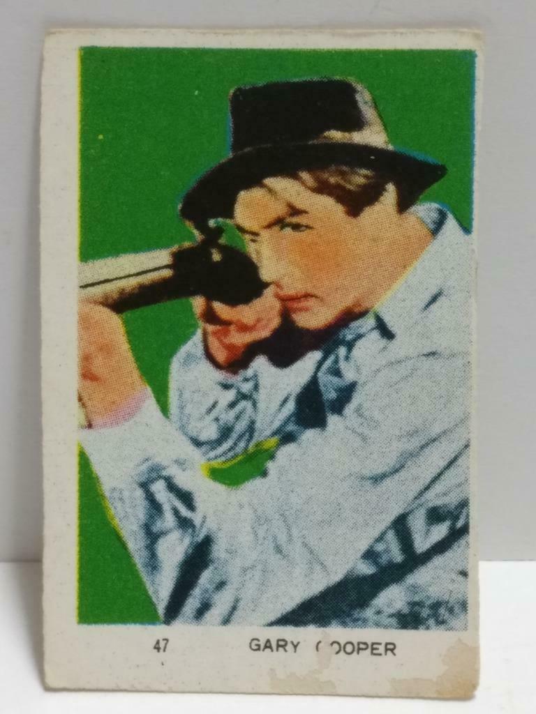 Vintage Actor Gary Cooper Colour Mini Photo Trading Card F/S (A2327)