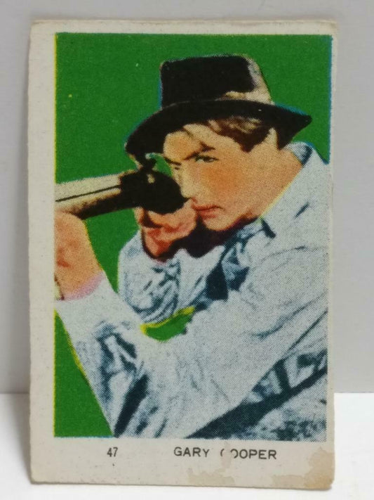 Vintage Actor Gary Cooper Colour Mini Photo Trading Card F/S (A2327)