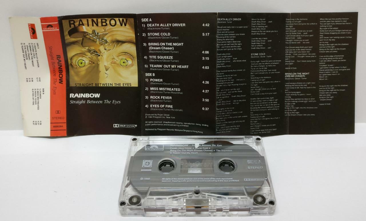 Rainbow Straight Between The Eyes 1992 Rare Singapore Cassette (CT229)