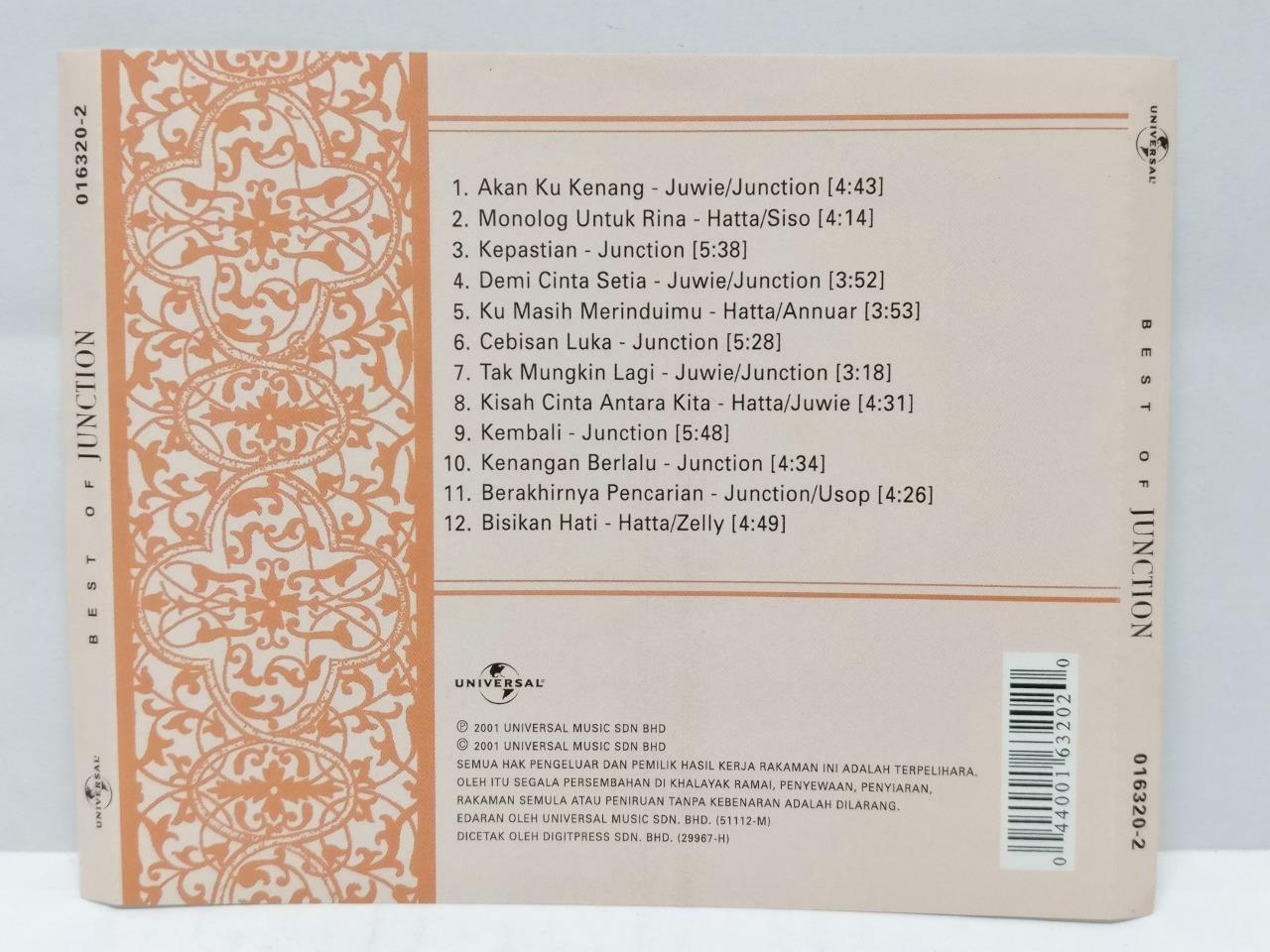 Rare Malay Rock Band Best Of Junction 2001 Malaysia Melayu CD (CD712)