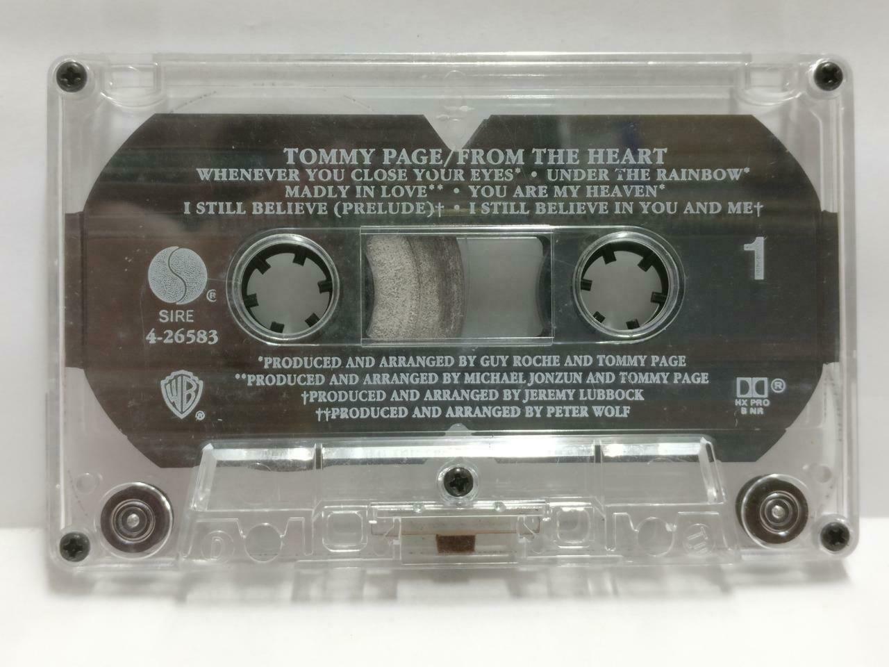 Tommy Page From The Heart Mega Rare Singapore English Cassette CT494
