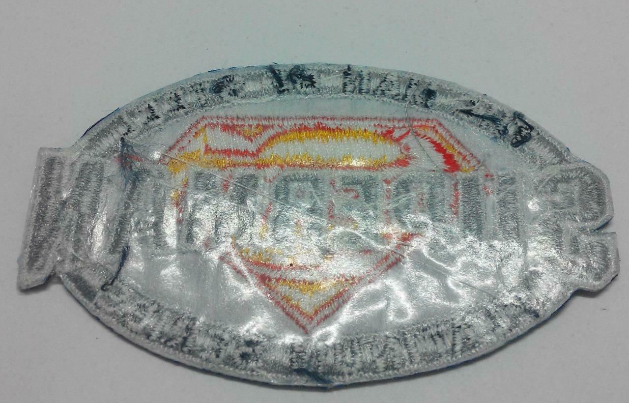 Embroidered SUPERMAN The Man Of Steel Platinum Iron On Clothes Patch (A945)