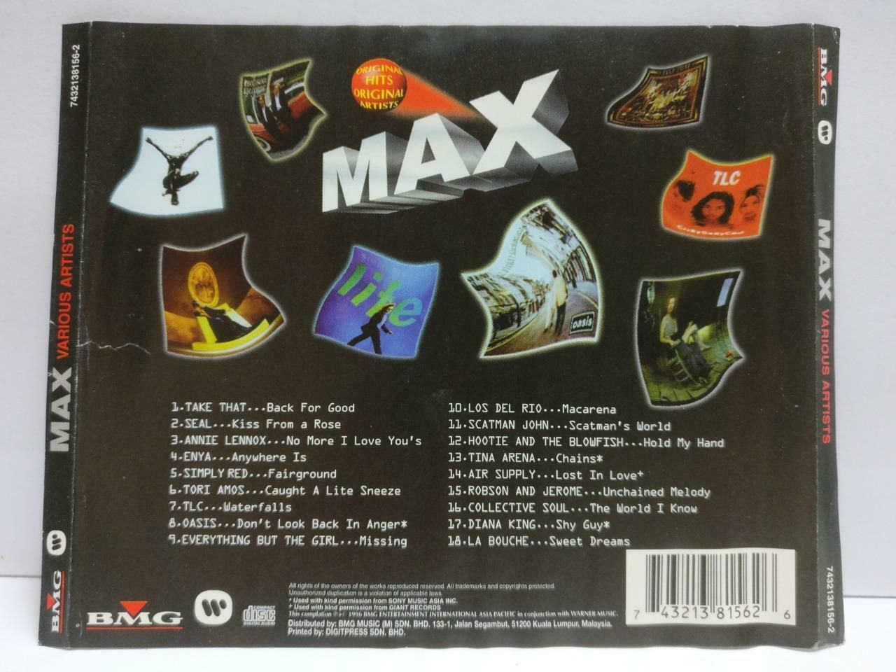 Various Artist Take That TLC Diana King Air Supply Enya 1996 Malaysia CD CDS315