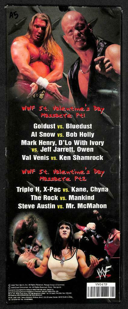 WWE WWF Wrestling Valentine's Day Massacre Malaysia 3x VCD Video CD OOP A1431