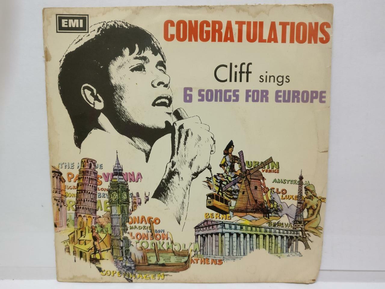 Cliff Richard Congratulations 1968 Rare EMI Singapore English 7" EP (EP012)