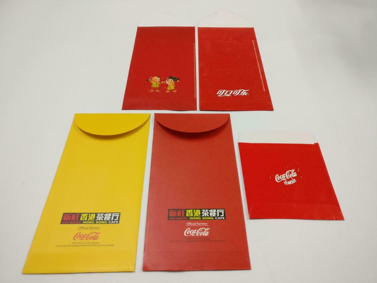 5 pcs Chinese New Year Red Packet Pocket Envelope Coke Coca Cola Goat (C2145)