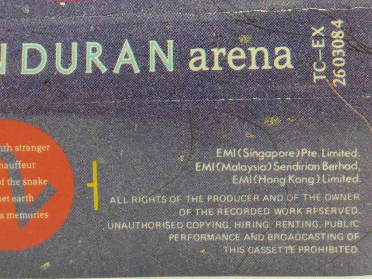 Duran Duran Arena 1984 Mega Rare Malaysia English Cassette CT497