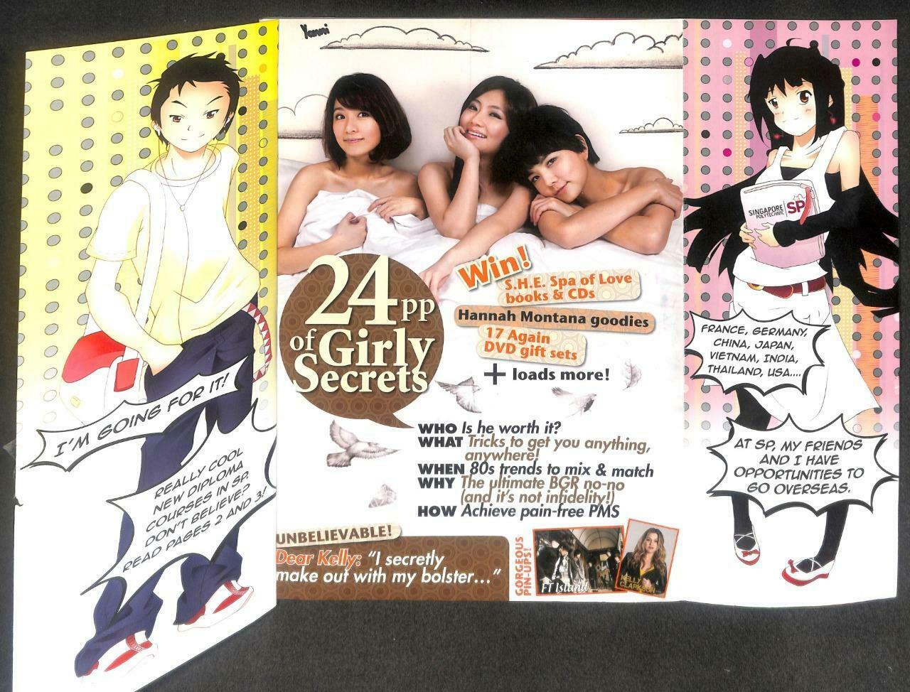 Singapore Teenage Magazine 2009 S.H.E 任家萱 田馥甄 陳嘉樺 F.T.Island Poster F/S M127 E