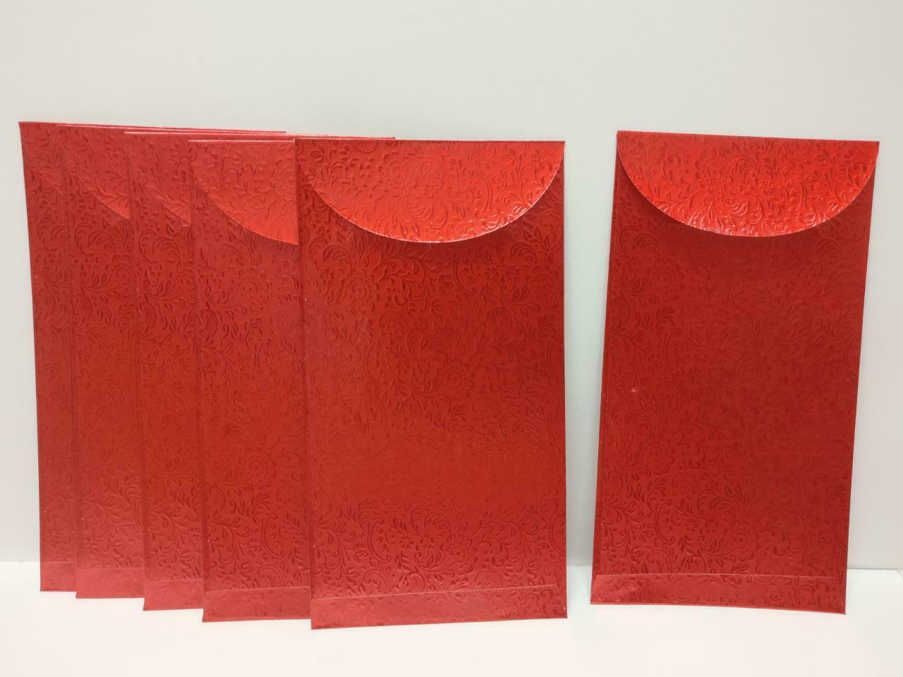 Fortune Happiness 福  Chinese Red Packet Money Paper Envelope x Lot of 6 (P1032)