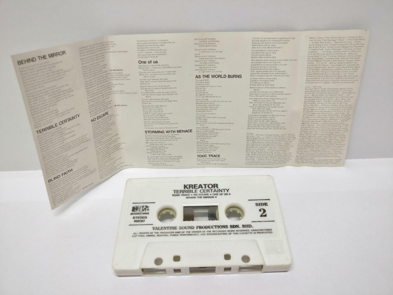 Kreator Terrible Certainty 1990 Rare Malaysia Cassette (CT161)