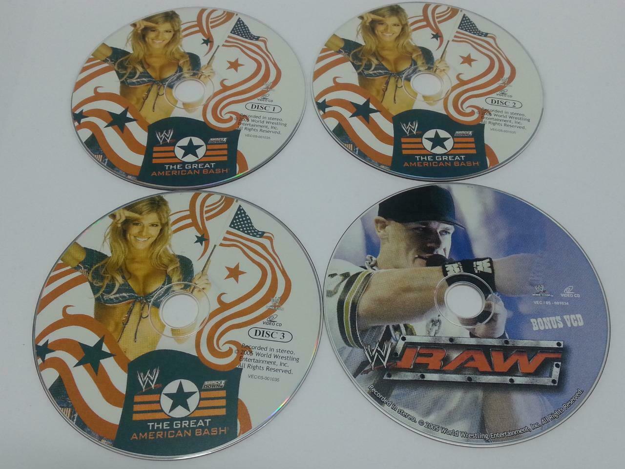 WWE WWF Wrestling The Great American Bash 2005 Singapore Only 4x VCD OOP (A826)