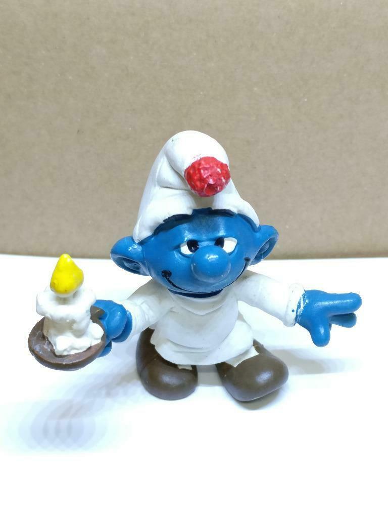 Vintage The Smurfs Pyjamas Candle Light Figurine Peyo 1979 Hong Kong x 01 A1775
