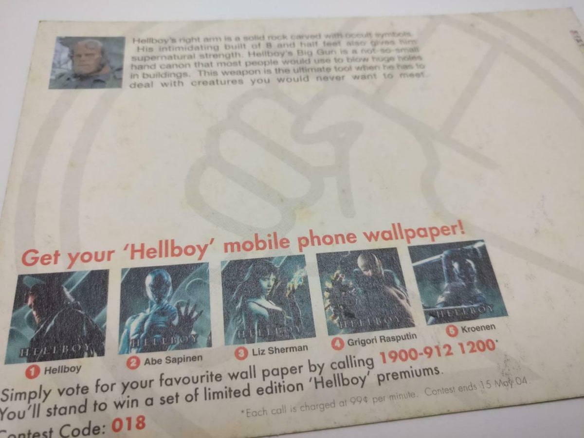 LUCKYPIGEON888 Movie Hellboy Ron Perlman Superhero Ad Postcard Lot Of 3 (E0464)