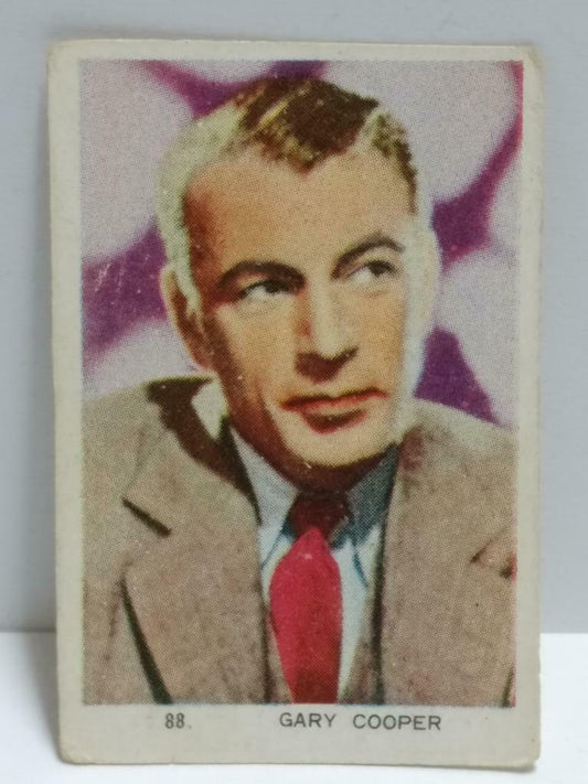 Vintage Actor Gary Cooper Colour Mini Photo Trading Card  F/S (A2318)
