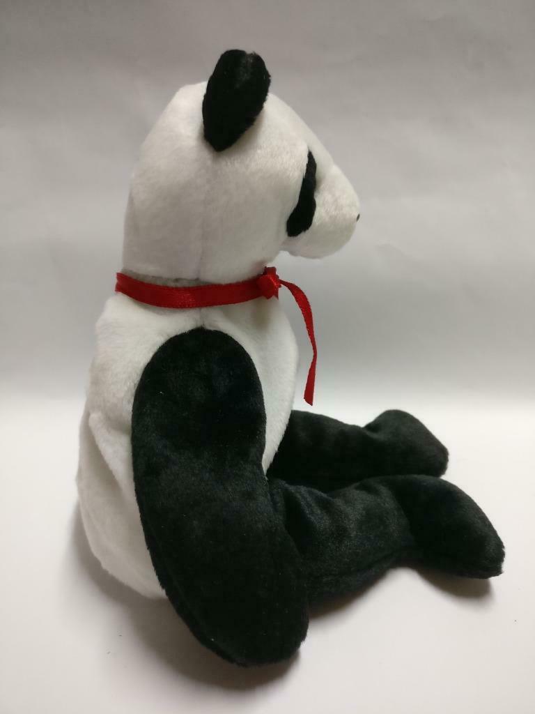 Vintage Ty Beanie Babies Fortune Panda Bear 8" 1997 KR Plush Soft Toy (PTY117)