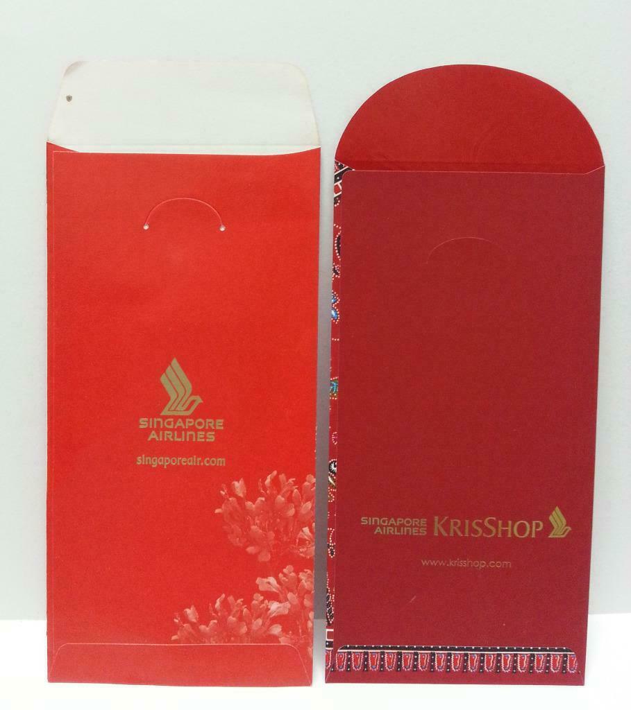 Singapore Airlines Chinese New Year Red Packets Pocket Envelope - 4pcs (AC164)