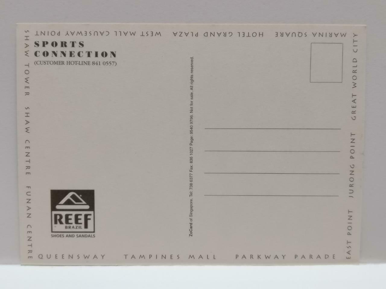 LUCKYPIGEON888 Reef Brazil Bikini Sexy Woman Surfer Singapore Postcard (E0167)