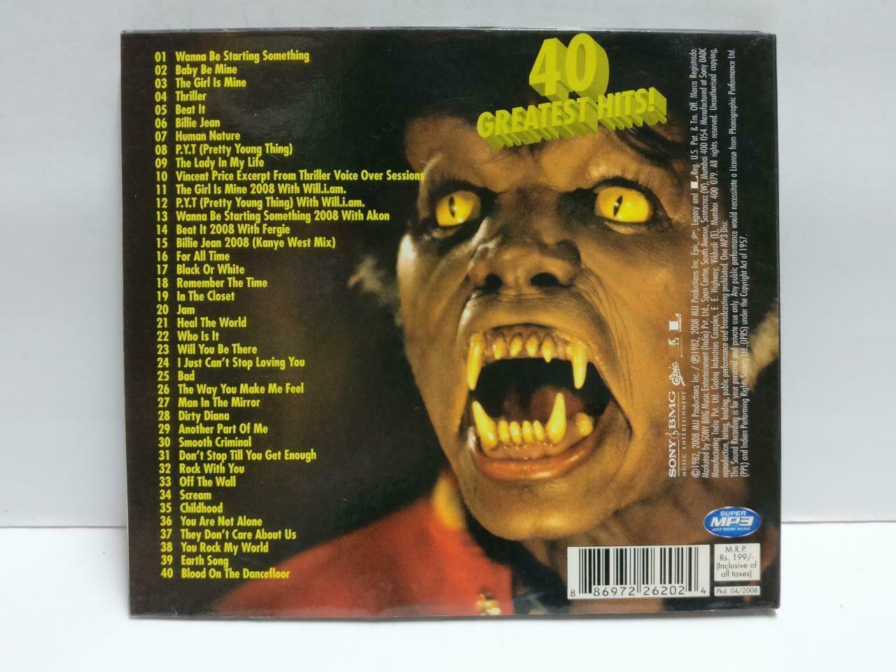 New & Unsealed Michael Jackson MJ Thriller Greatest Hits 2008 MP3 India CD CD972