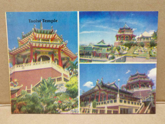 Used LUCKYPIGEON Taoist Temple Beverly Hills Cebu Philippines Postcard (C1825)
