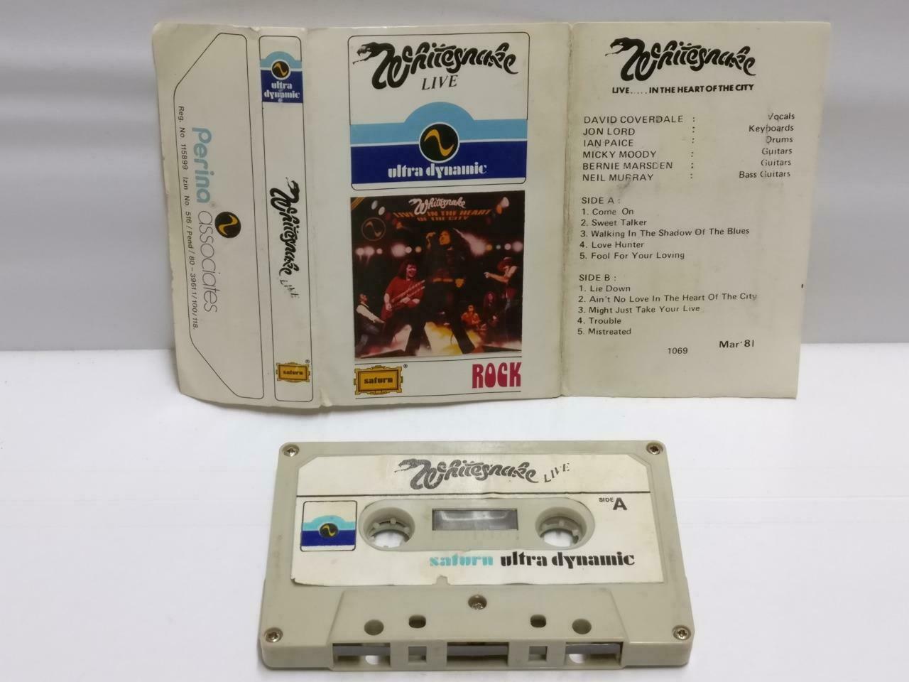 White Snake Live Rock 1981 Mega Rare Singapore English Cassette CT472