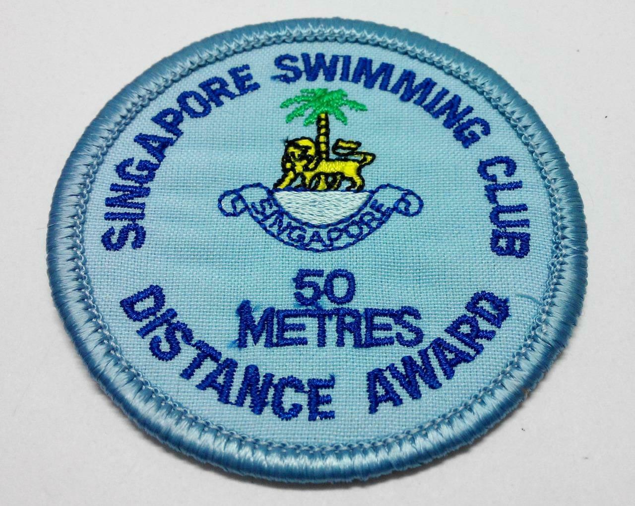 Embroidered Singapore Swimming Club 50M Award Sew On Clothes Patch (A996)