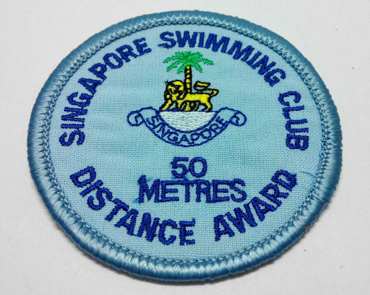 Embroidered Singapore Swimming Club 50M Award Sew On Clothes Patch (A996)