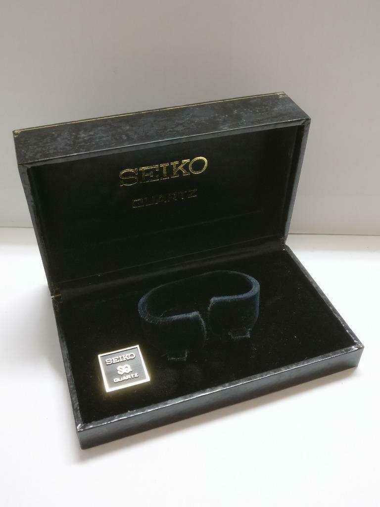 Vintage Japan Seiko Quartz Watch Rectangle Black Empty Box Gift Box (BX028)