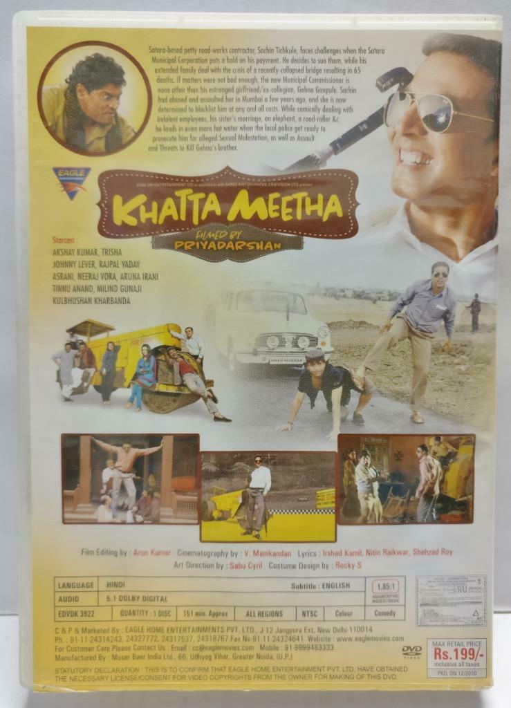 India Bollywood Hindi Movie Khatta Meetha Akshay Kumar Comedy DVD Eng Sub CD982