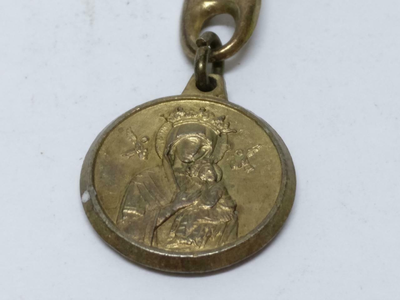 LP888 Vintage Joannes Paulus II Coin Bronze Jesus Gold Tone Keyring Keychain F/S B677