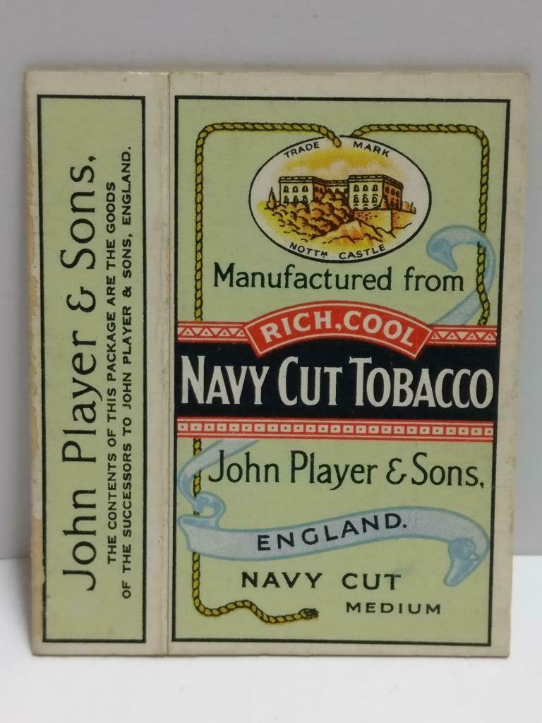 Vintage Player's Navy Cut Cigarettes Ephemera Empty Paper Box Cover F/S A2308