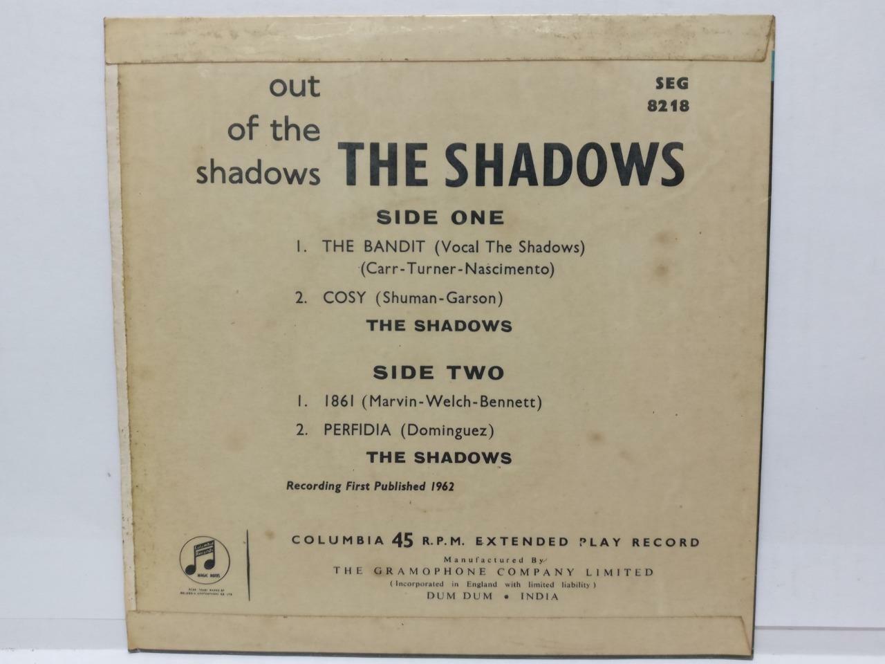 The Shadows Out Of The Shadows The Bandit Rare India 7" EP (EP016)