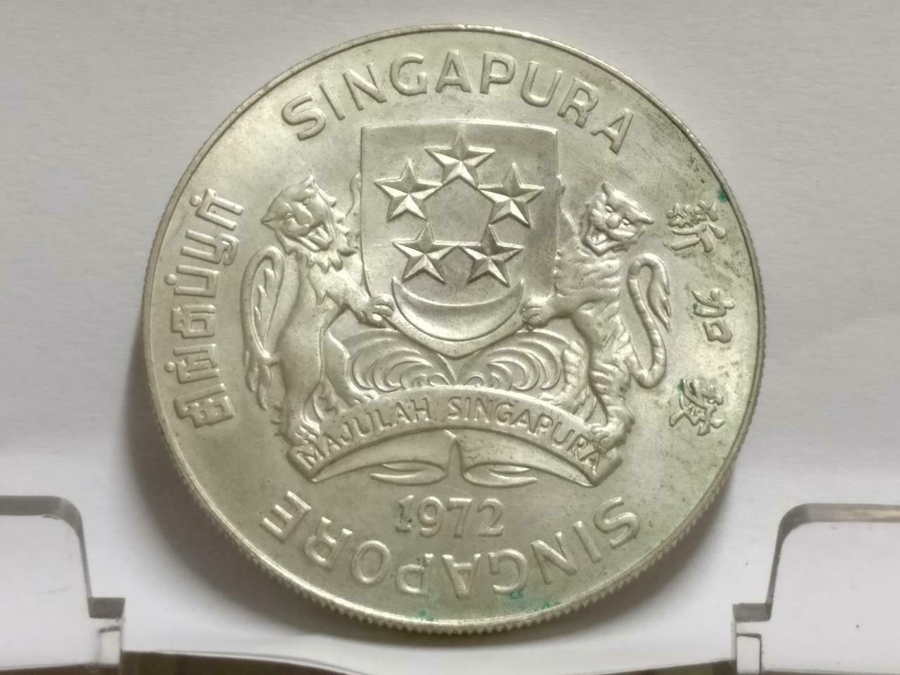Singapore $10 10 Dollars 1972 Eagles Silver Coin (C019)