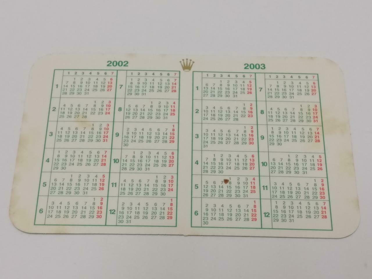 Vintage Rolex 2000 To 2004 Calendar Card x4 F/S (A2418)