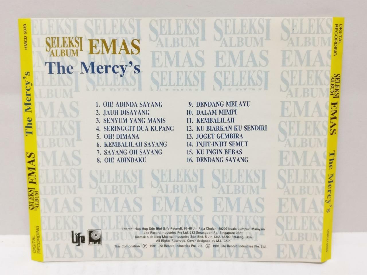 Indonesia Malay The Mercy's Band Seleksi Album Emas 1991 Singapore Melayu CD (CD722)
