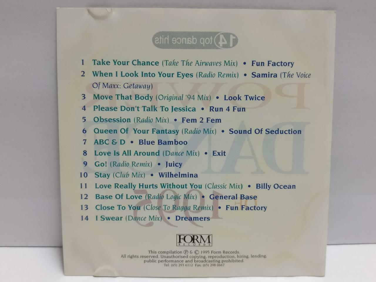 Various Artist Power Dance 1995 Fun Factory Billy Ocean Singapore CD (CDS274)