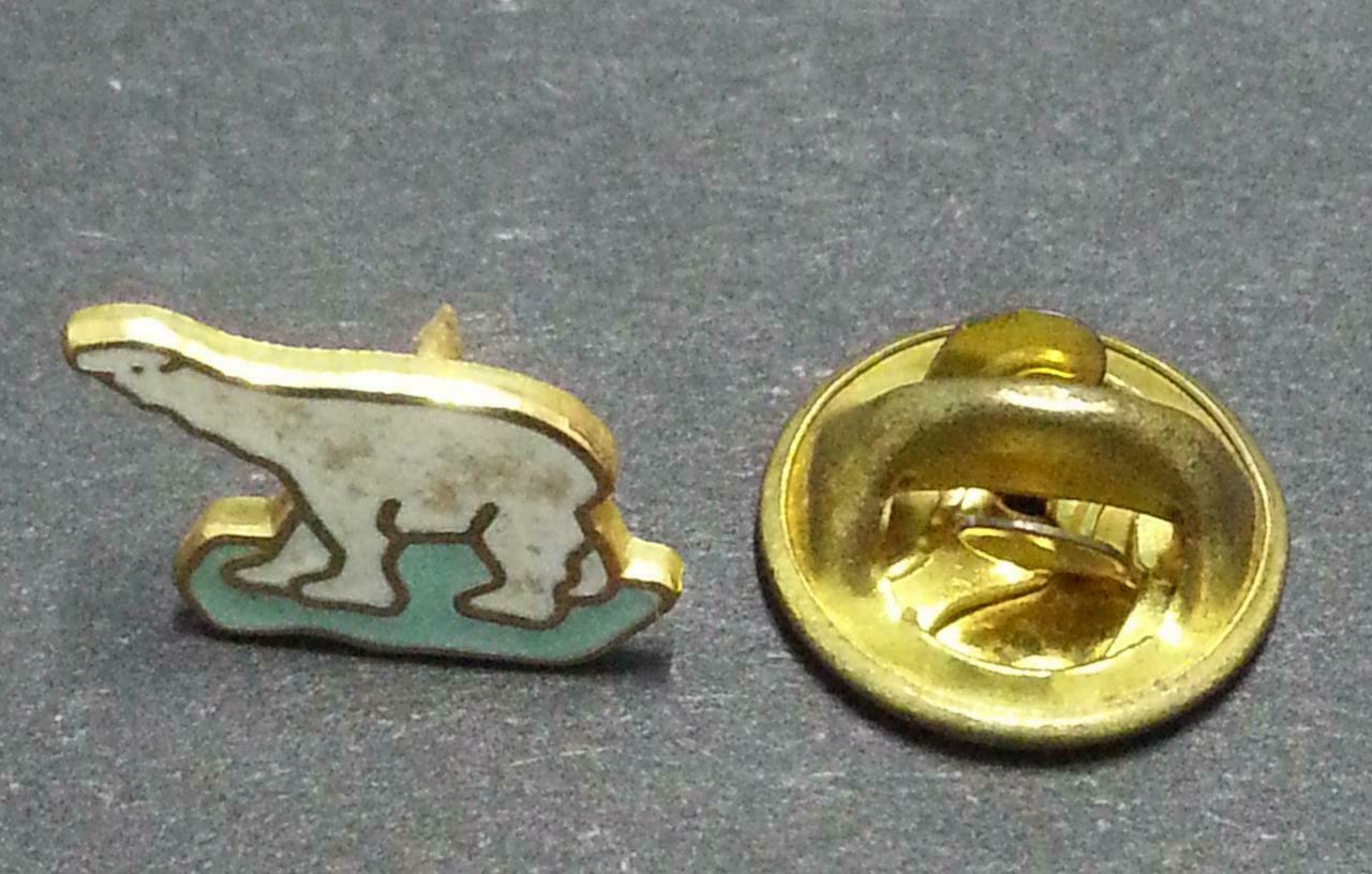 Rare Vintage Cute Small Polar Bear Mini Pin Badge Accessory F/S (B268)